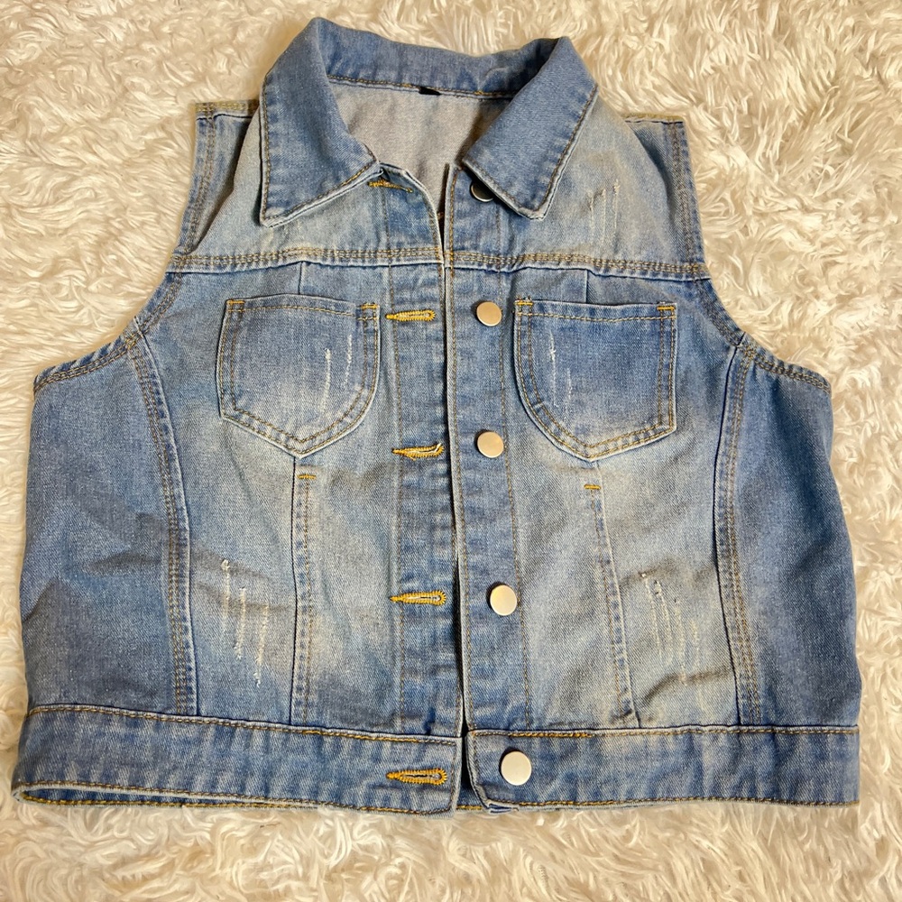 Denim Sleeveless Vest